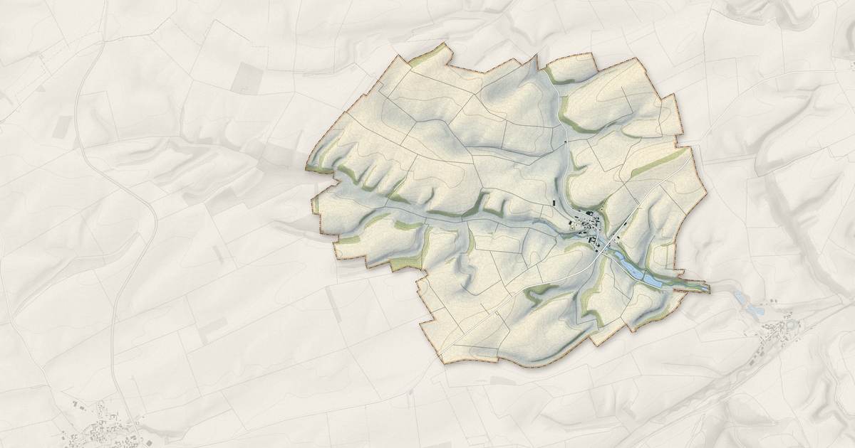 Portrait cartographique de Aure : relief, eau, forêts, bâti et voies, calculés à partir des données de l'IGN