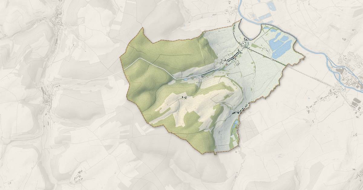 Portrait cartographique de Autrecourt-et-Pourron : relief, eau, forêts, bâti et voies, calculés à partir des données de l'IGN