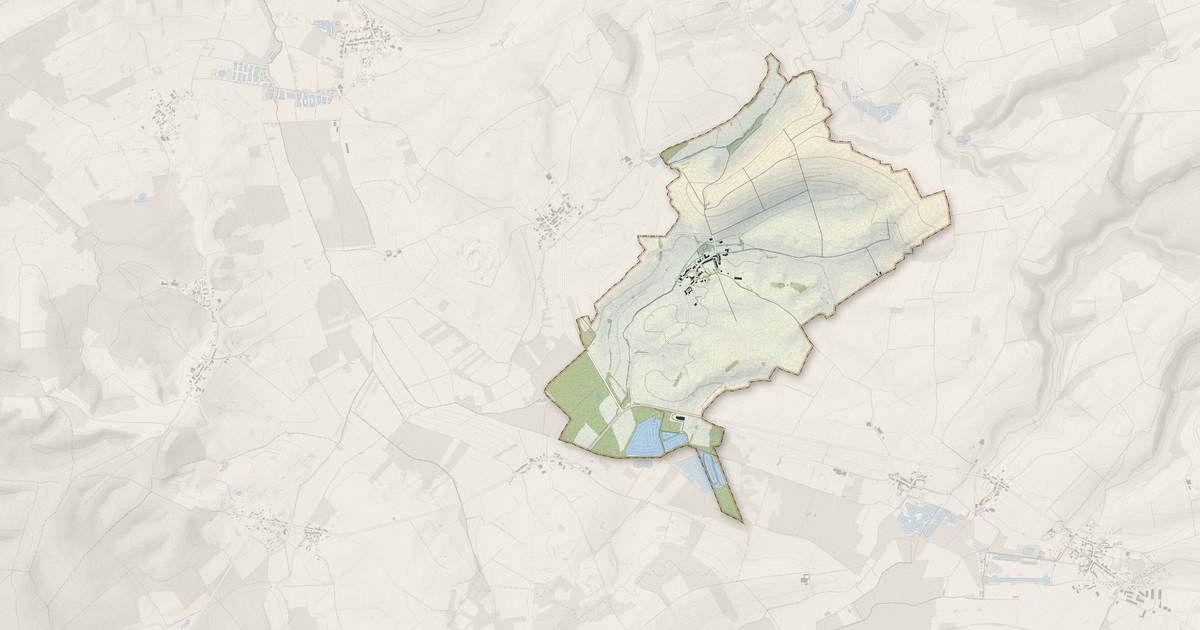 Portrait cartographique de Autruche : relief, eau, forêts, bâti et voies, calculés à partir des données de l'IGN