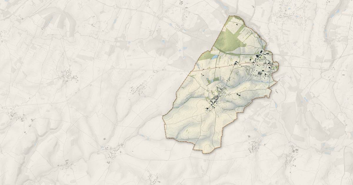 Portrait cartographique de Auvillers-les-Forges : relief, eau, forêts, bâti et voies, calculés à partir des données de l'IGN