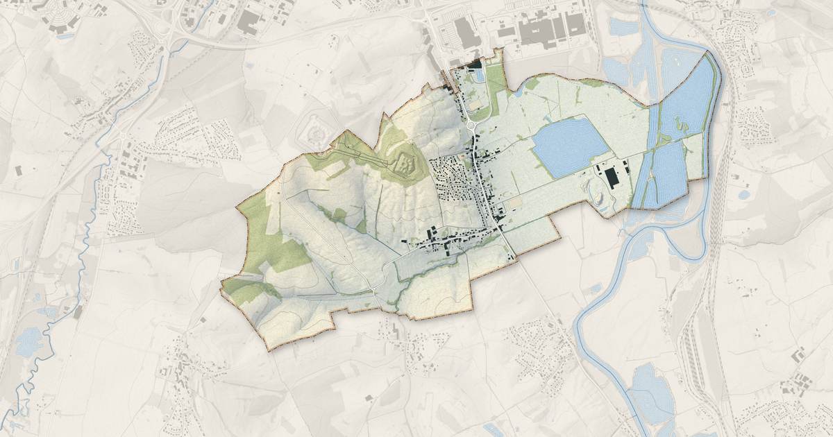 Portrait cartographique de Les Ayvelles : relief, eau, forêts, bâti et voies, calculés à partir des données de l'IGN