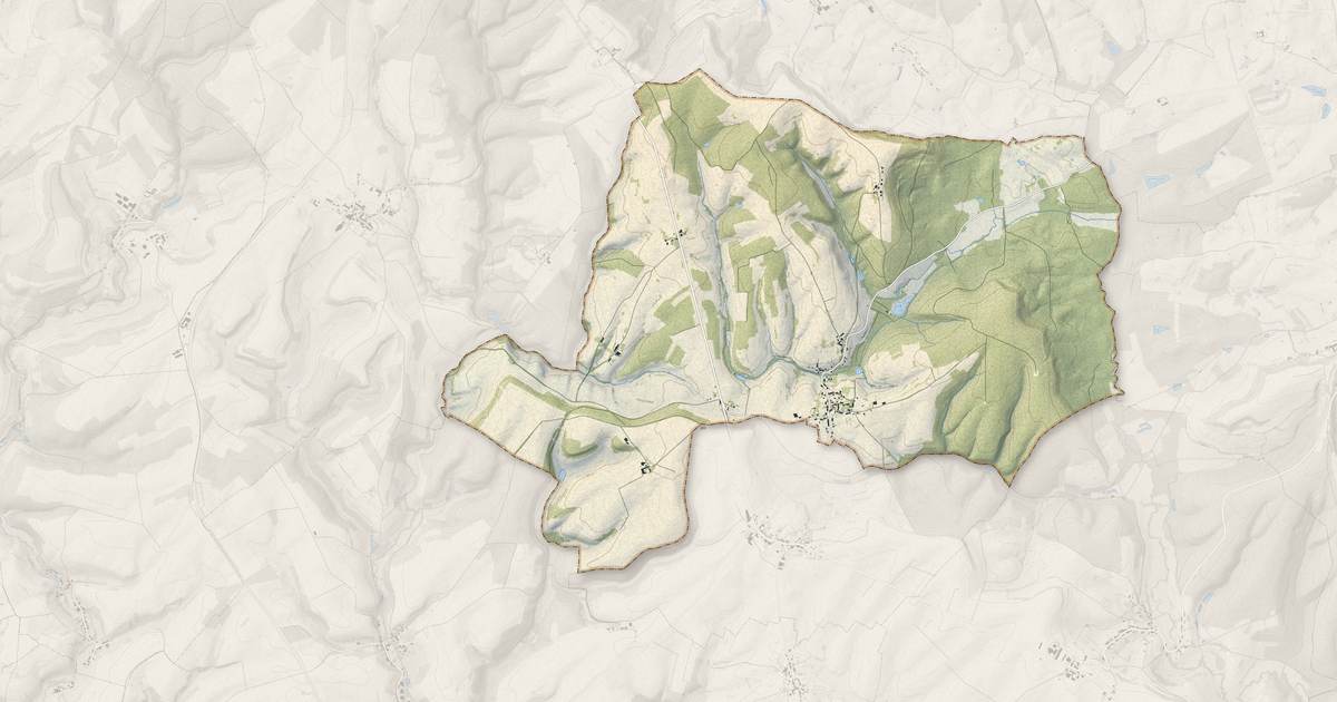 Portrait cartographique de Baâlons : relief, eau, forêts, bâti et voies, calculés à partir des données de l'IGN