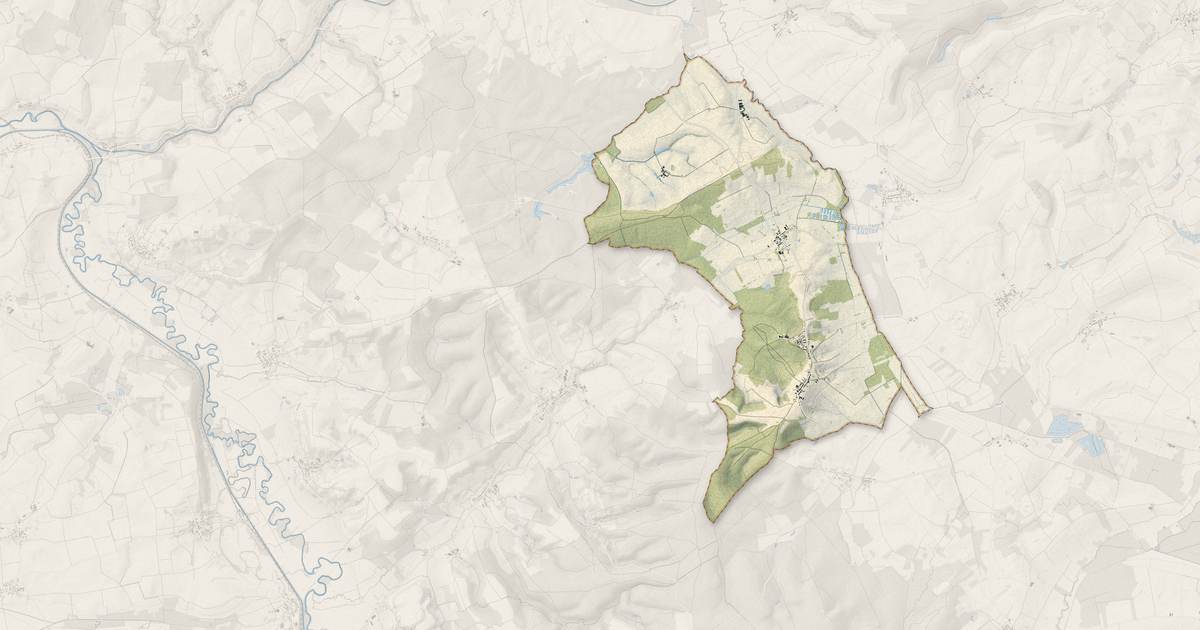 Portrait cartographique de Belleville-et-Châtillon-sur-Bar : relief, eau, forêts, bâti et voies, calculés à partir des données de l'IGN