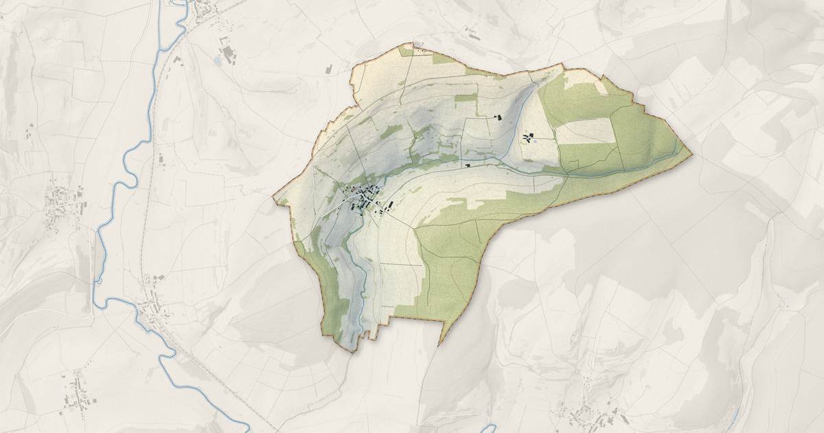 Portrait cartographique de Bièvres : relief, eau, forêts, bâti et voies, calculés à partir des données de l'IGN