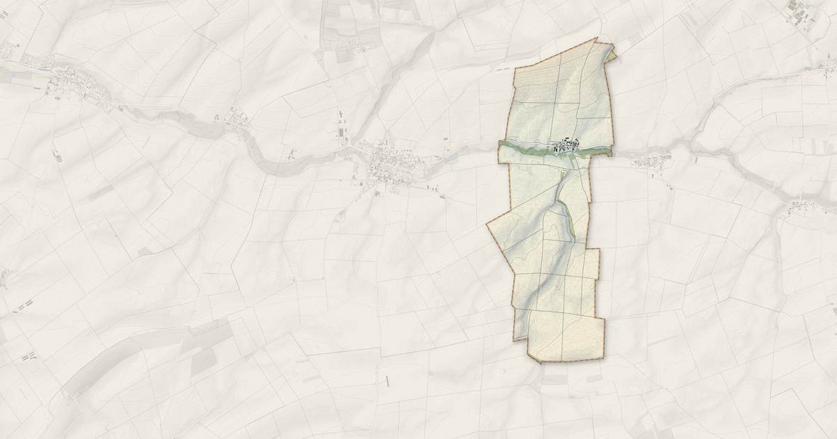Portrait cartographique de Bignicourt : relief, eau, forêts, bâti et voies, calculés à partir des données de l'IGN