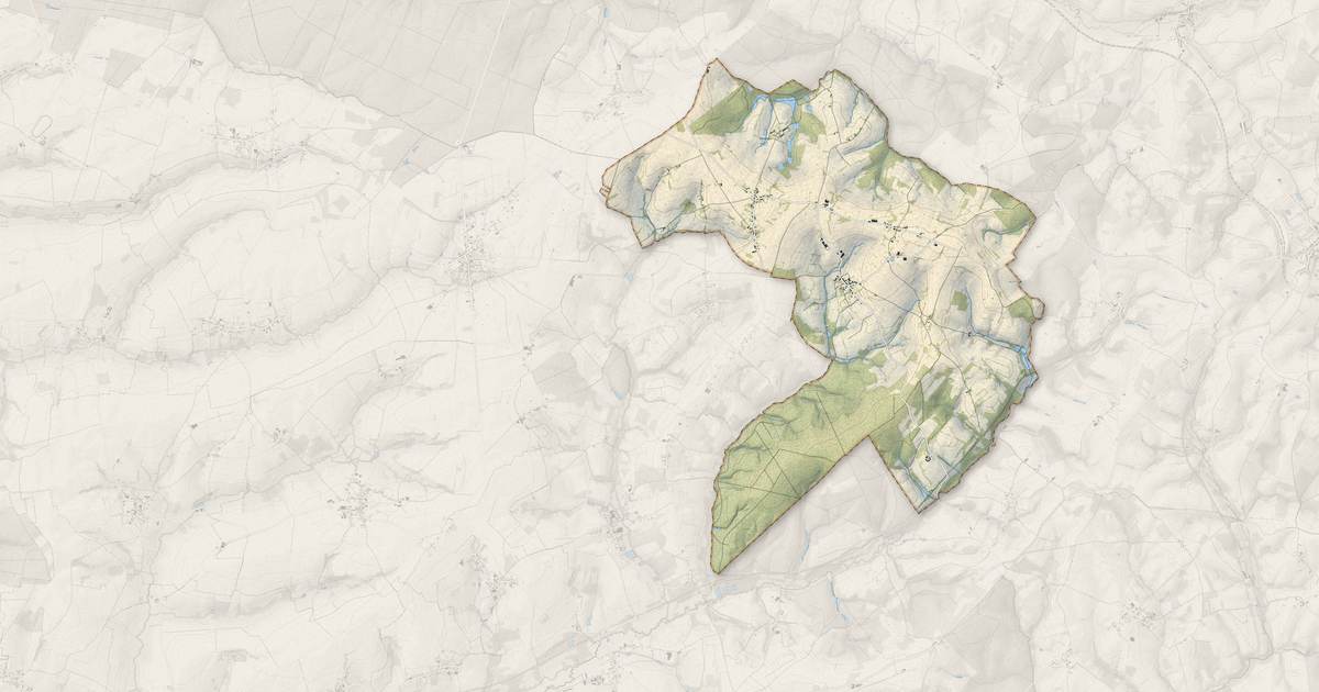 Portrait cartographique de Blanchefosse-et-Bay : relief, eau, forêts, bâti et voies, calculés à partir des données de l'IGN