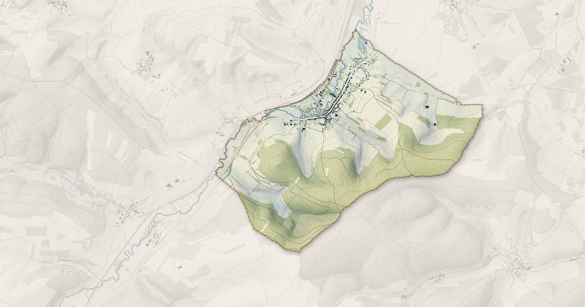 Portrait cartographique de Boulzicourt : relief, eau, forêts, bâti et voies, calculés à partir des données de l'IGN