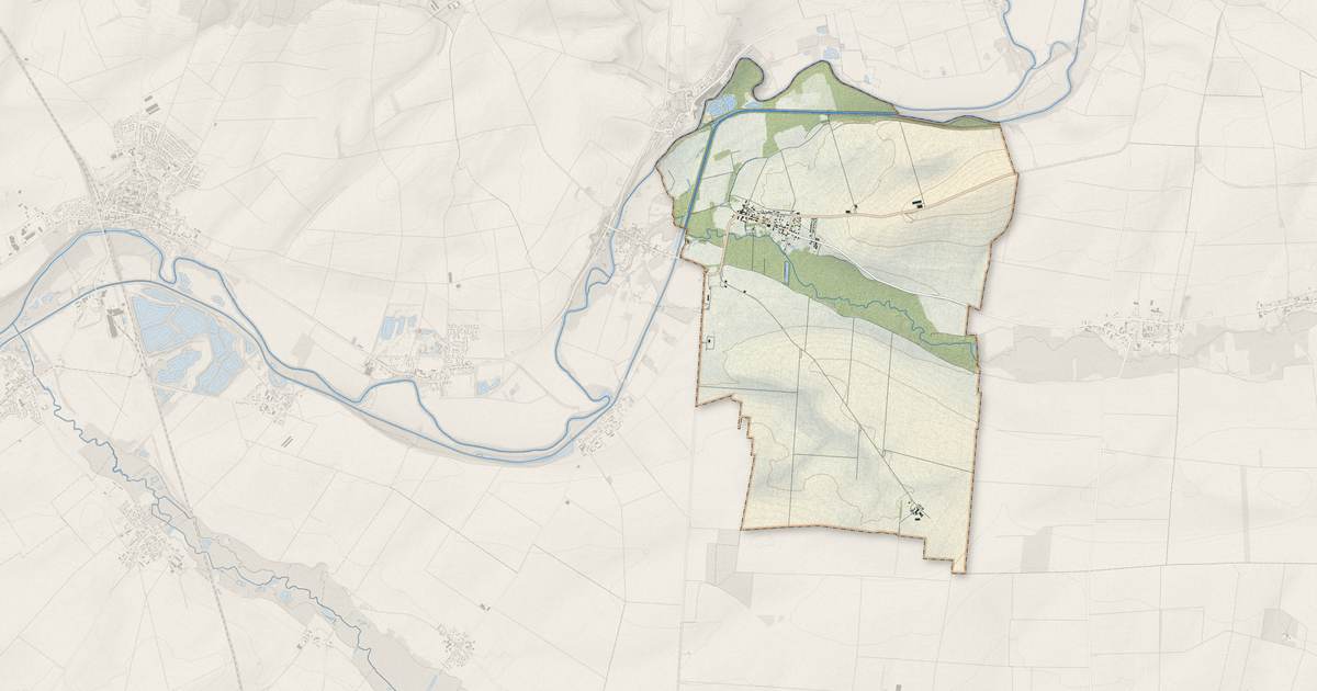 Portrait cartographique de Brienne-sur-Aisne : relief, eau, forêts, bâti et voies, calculés à partir des données de l'IGN