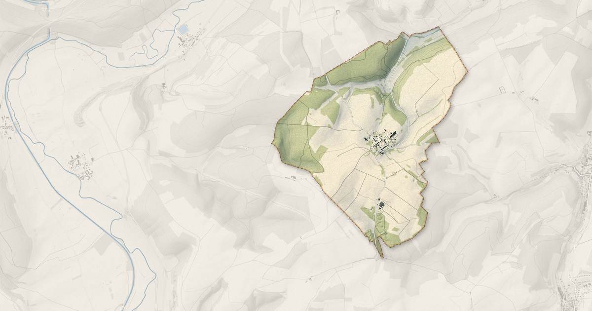 Portrait cartographique de Bulson : relief, eau, forêts, bâti et voies, calculés à partir des données de l'IGN