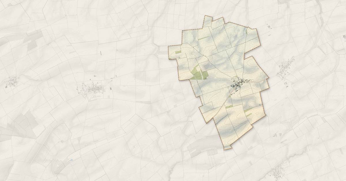 Portrait cartographique de Cauroy : relief, eau, forêts, bâti et voies, calculés à partir des données de l'IGN