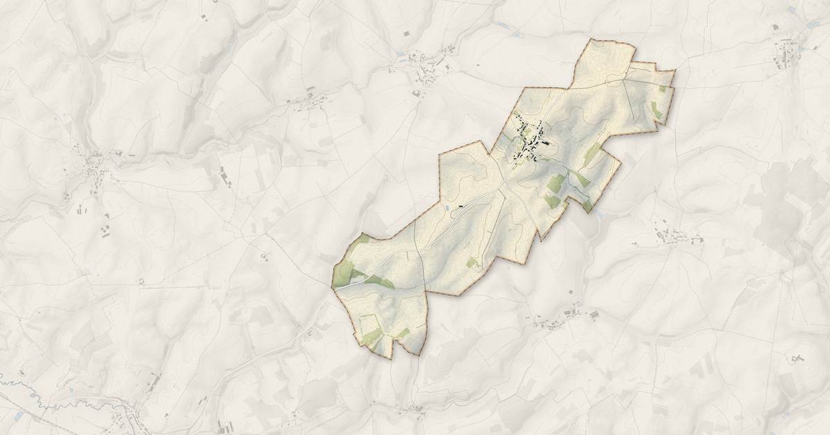 Portrait cartographique de Champlin : relief, eau, forêts, bâti et voies, calculés à partir des données de l'IGN