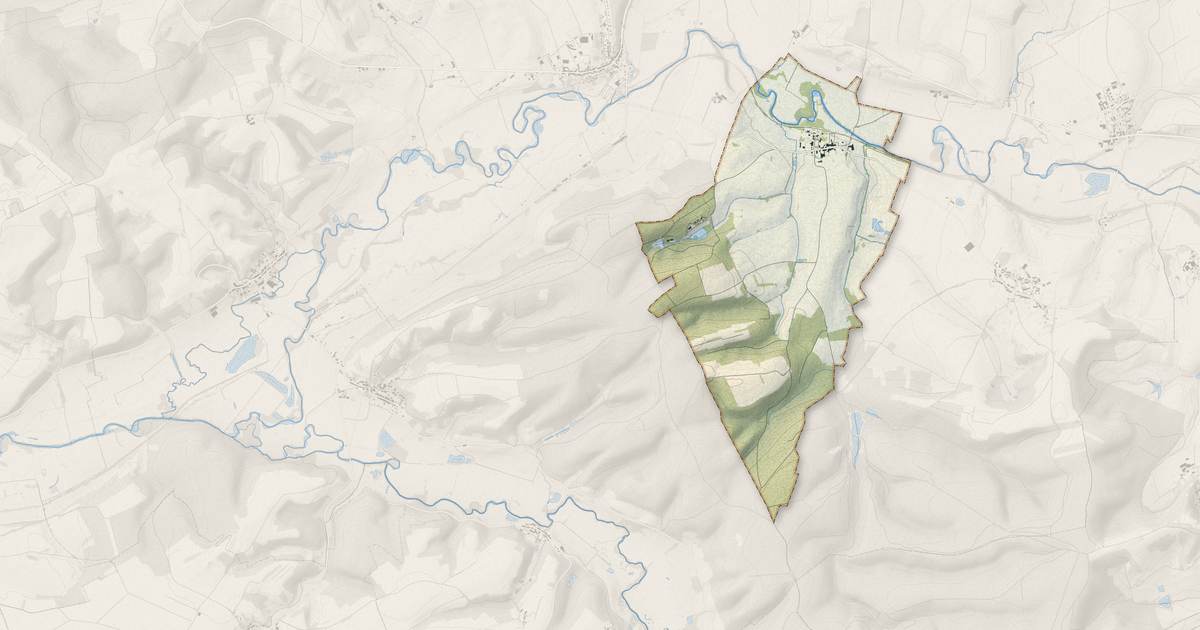 Portrait cartographique de Chevières : relief, eau, forêts, bâti et voies, calculés à partir des données de l'IGN