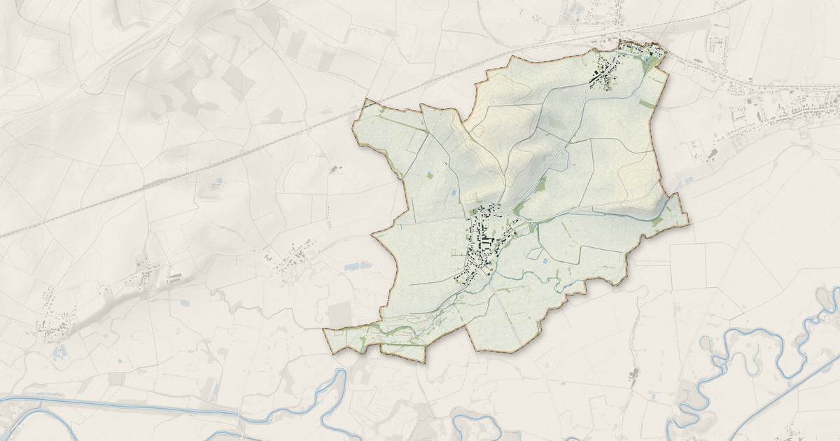 Portrait cartographique de Coucy : relief, eau, forêts, bâti et voies, calculés à partir des données de l'IGN