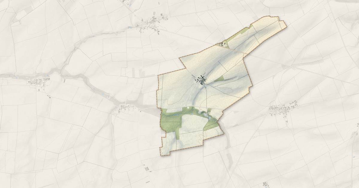 Portrait cartographique de Dricourt : relief, eau, forêts, bâti et voies, calculés à partir des données de l'IGN