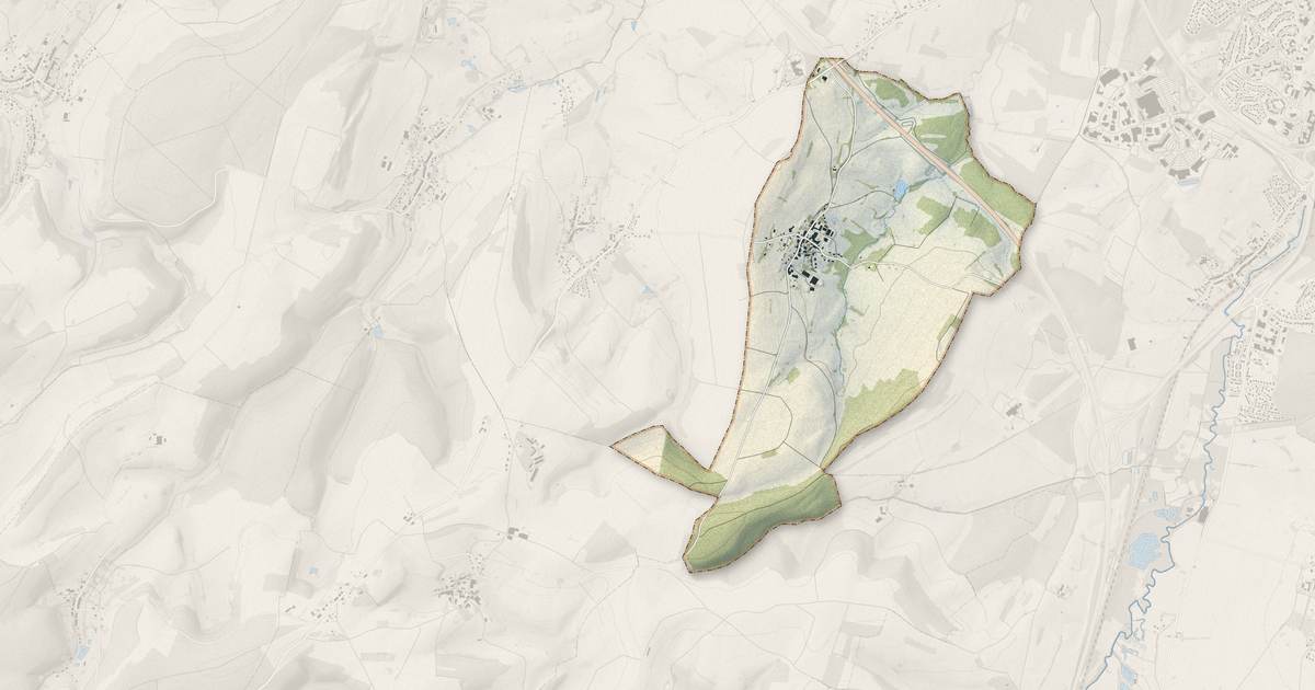 Portrait cartographique de Évigny : relief, eau, forêts, bâti et voies, calculés à partir des données de l'IGN