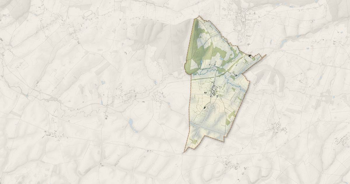 Portrait cartographique de Fligny : relief, eau, forêts, bâti et voies, calculés à partir des données de l'IGN