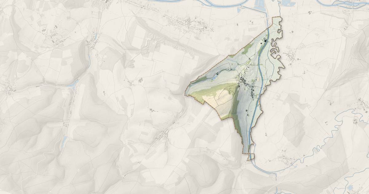 Portrait cartographique de Hannogne-Saint-Martin : relief, eau, forêts, bâti et voies, calculés à partir des données de l'IGN