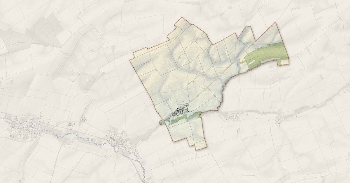 Portrait cartographique de Hauviné : relief, eau, forêts, bâti et voies, calculés à partir des données de l'IGN