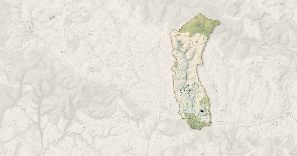 Portrait cartographique de Jandun : relief, eau, forêts, bâti et voies, calculés à partir des données de l'IGN