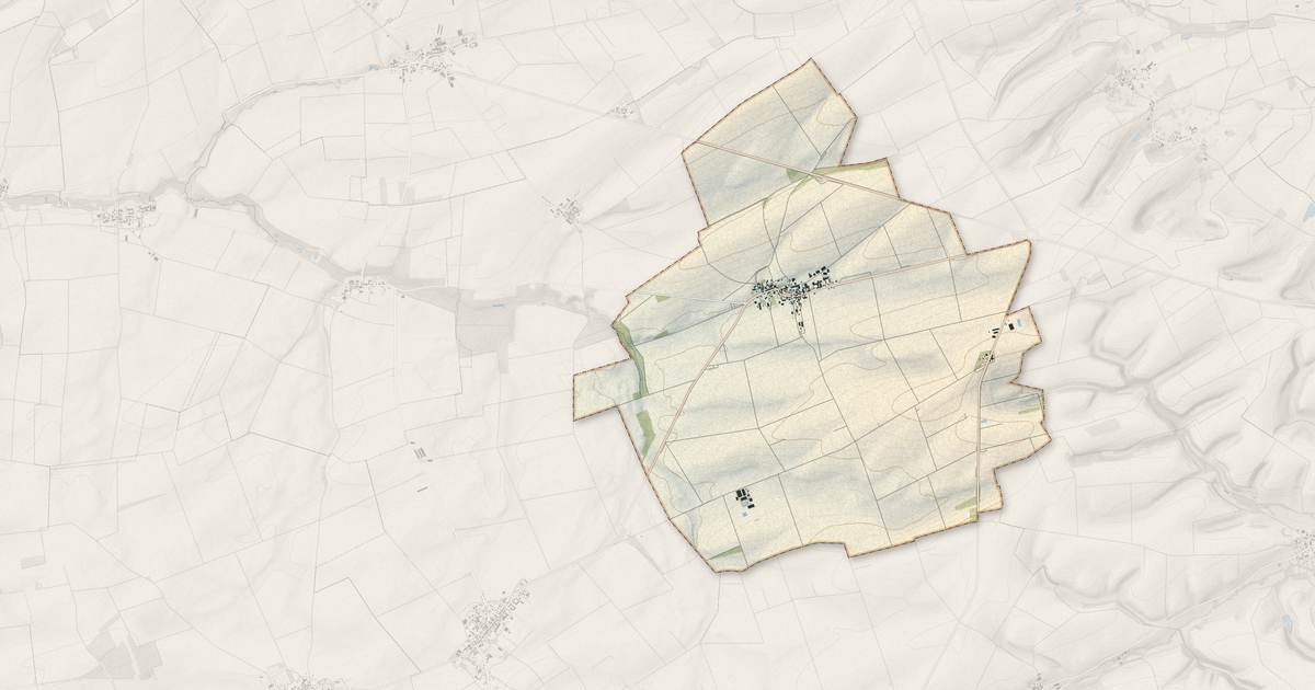 Portrait cartographique de Leffincourt : relief, eau, forêts, bâti et voies, calculés à partir des données de l'IGN