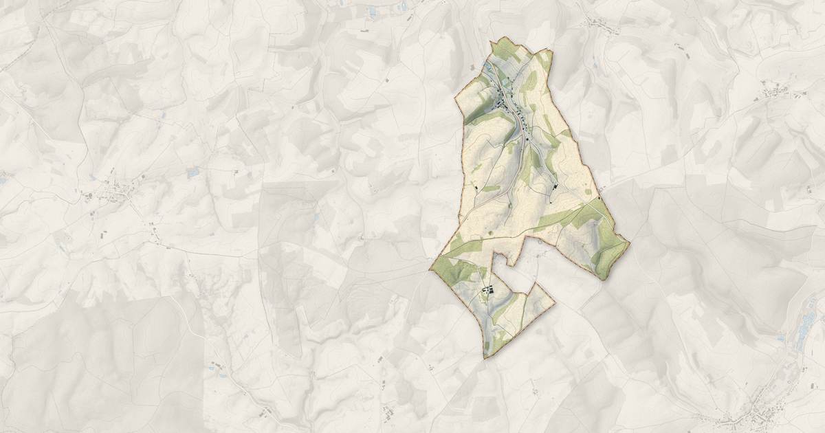 Portrait cartographique de Lépron-les-Vallées : relief, eau, forêts, bâti et voies, calculés à partir des données de l'IGN