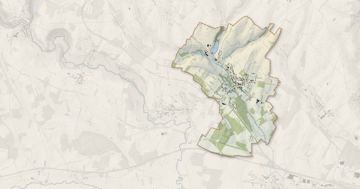Portrait cartographique de Lonny : relief, eau, forêts, bâti et voies, calculés à partir des données de l'IGN