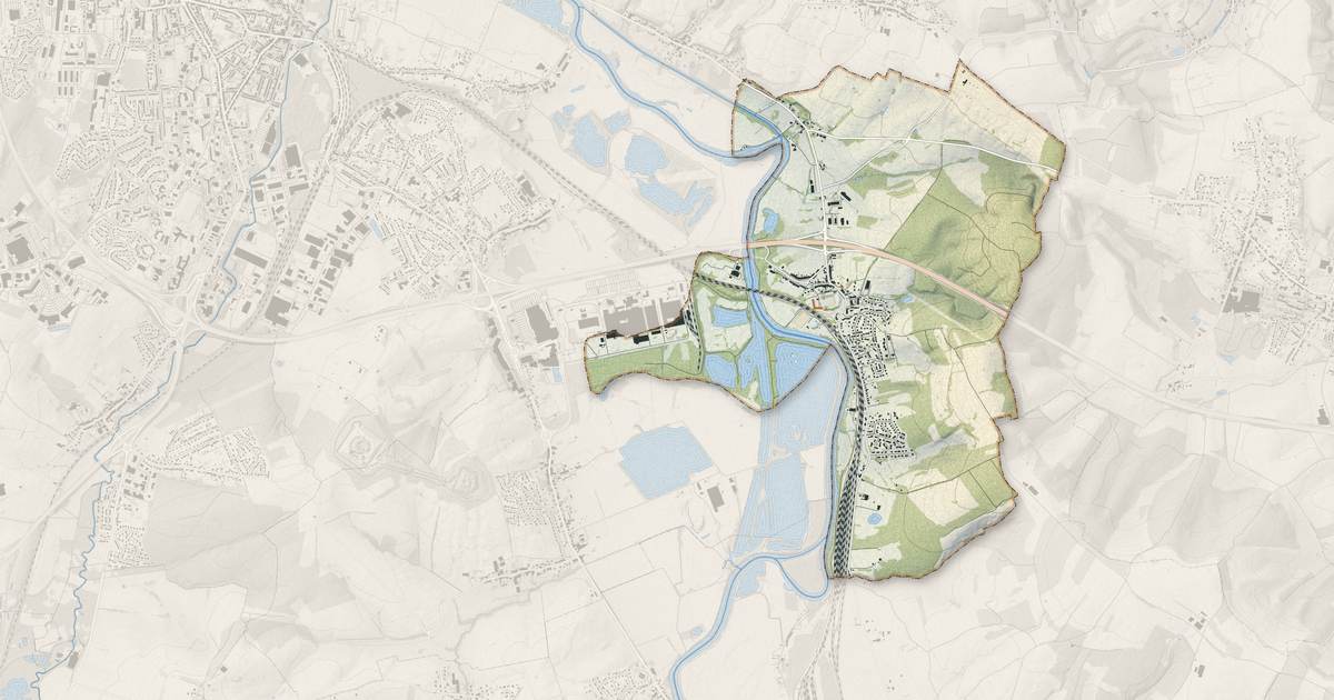 Portrait cartographique de Lumes : relief, eau, forêts, bâti et voies, calculés à partir des données de l'IGN