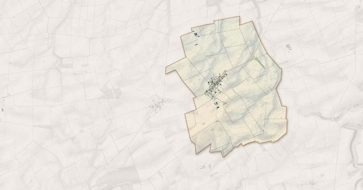 Portrait cartographique de Machault : relief, eau, forêts, bâti et voies, calculés à partir des données de l'IGN