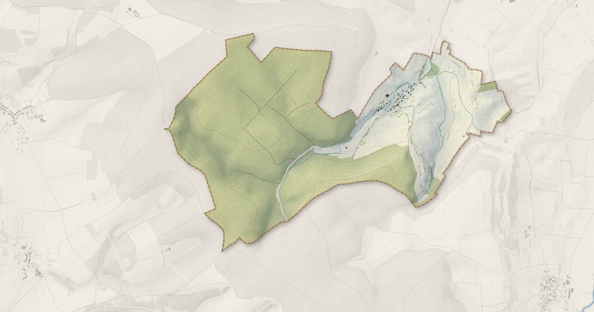 Portrait cartographique de Malandry : relief, eau, forêts, bâti et voies, calculés à partir des données de l'IGN