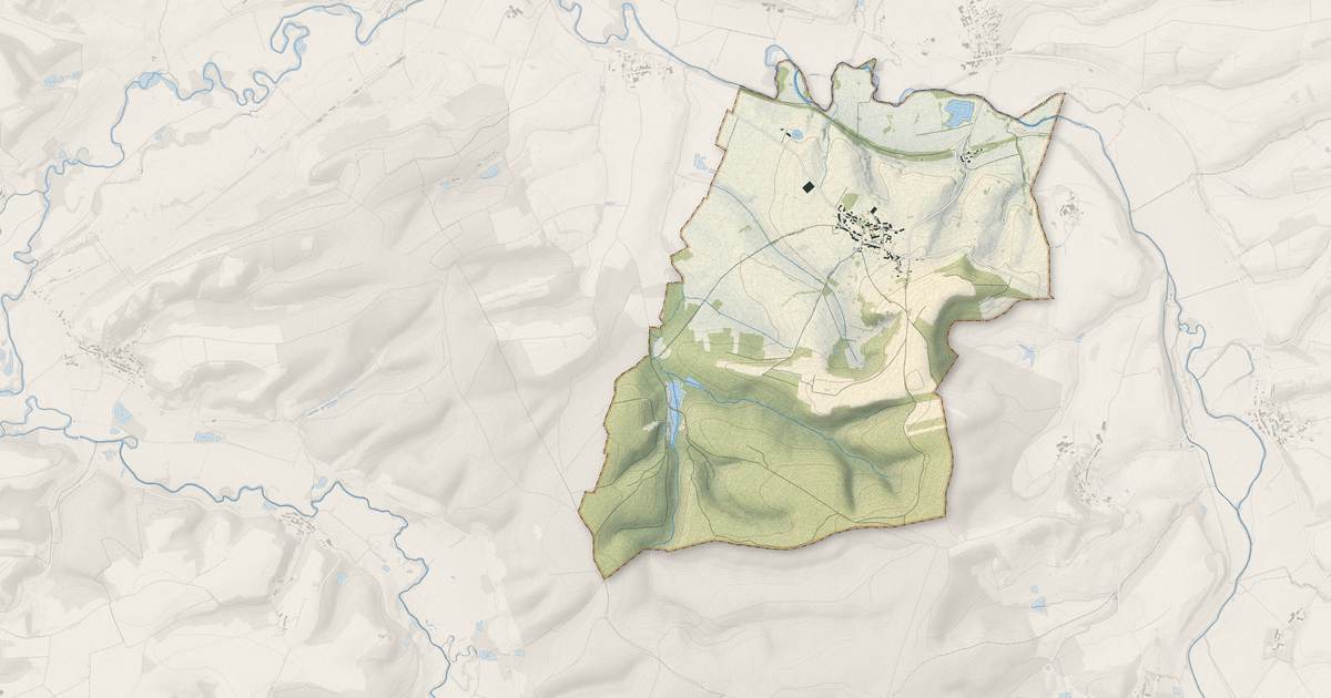 Portrait cartographique de Marcq : relief, eau, forêts, bâti et voies, calculés à partir des données de l'IGN