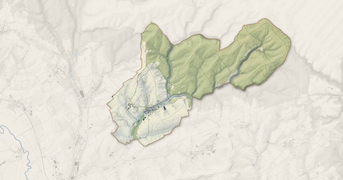 Portrait cartographique de Matton-et-Clémency : relief, eau, forêts, bâti et voies, calculés à partir des données de l'IGN