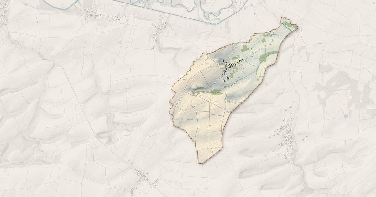 Portrait cartographique de Mont-Laurent : relief, eau, forêts, bâti et voies, calculés à partir des données de l'IGN