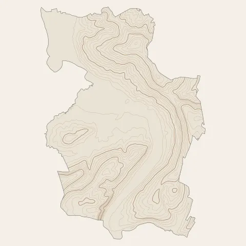 Mouzon : courbes de niveau
