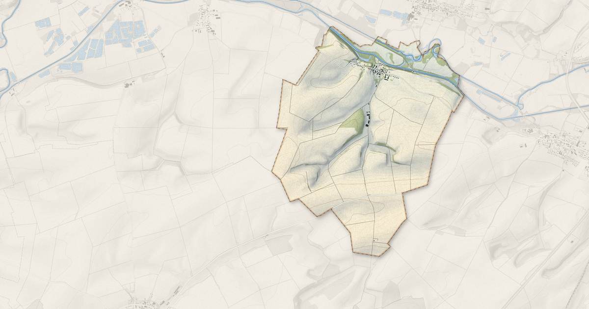 Portrait cartographique de Nanteuil-sur-Aisne : relief, eau, forêts, bâti et voies, calculés à partir des données de l'IGN