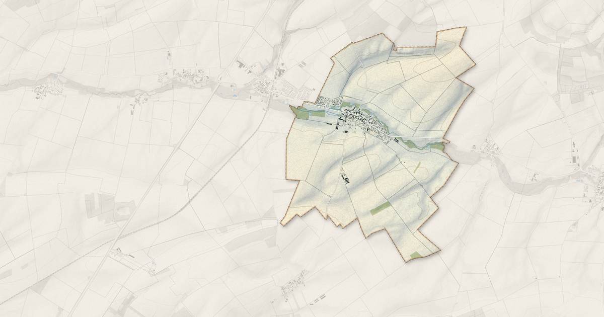 Portrait cartographique de Neuflize : relief, eau, forêts, bâti et voies, calculés à partir des données de l'IGN