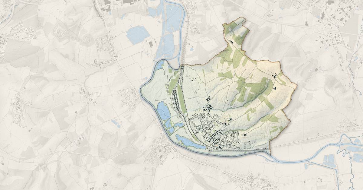 Portrait cartographique de Nouvion-sur-Meuse : relief, eau, forêts, bâti et voies, calculés à partir des données de l'IGN