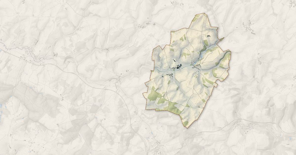Portrait cartographique de Prez : relief, eau, forêts, bâti et voies, calculés à partir des données de l'IGN
