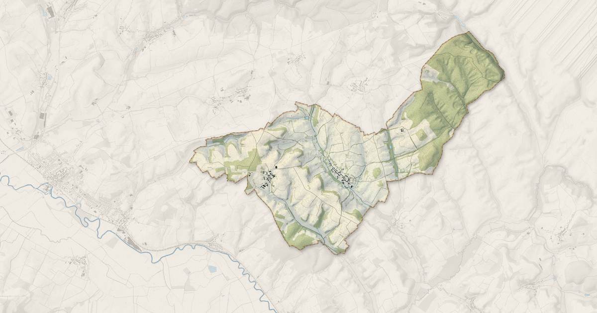 Portrait cartographique de Puilly-et-Charbeaux : relief, eau, forêts, bâti et voies, calculés à partir des données de l'IGN