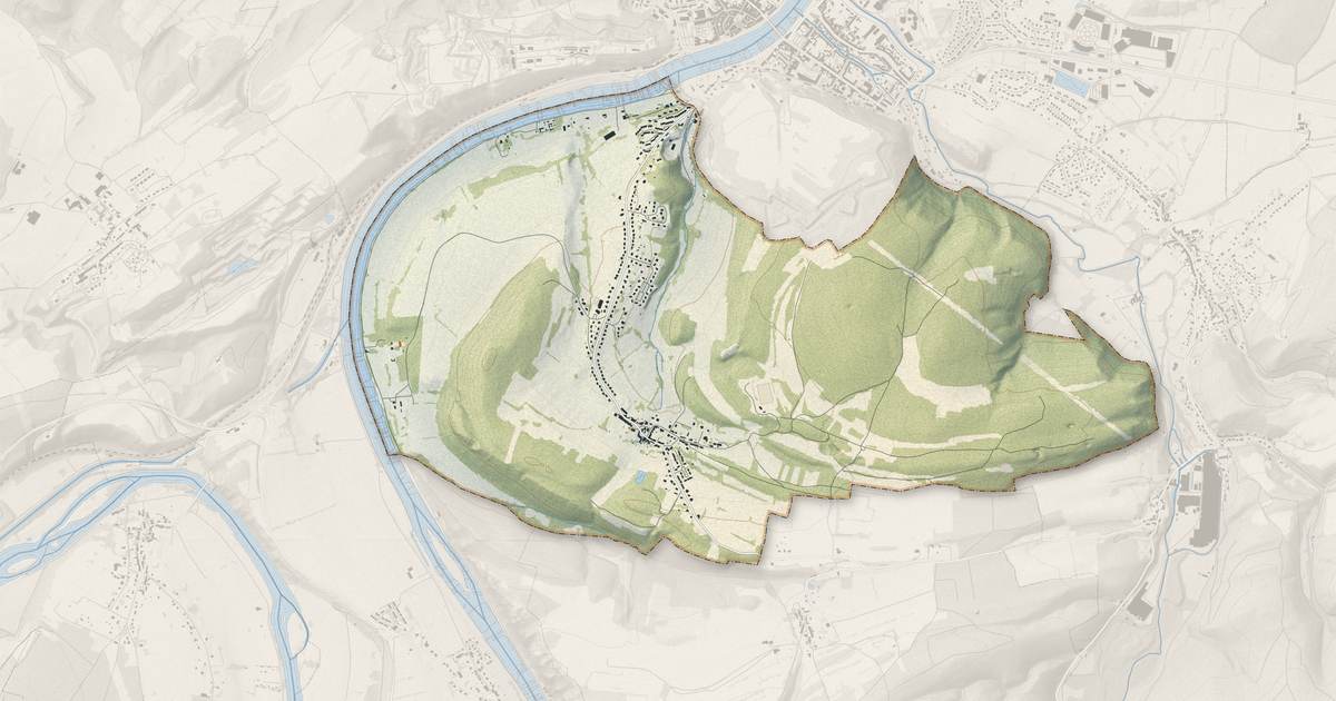 Portrait cartographique de Rancennes : relief, eau, forêts, bâti et voies, calculés à partir des données de l'IGN
