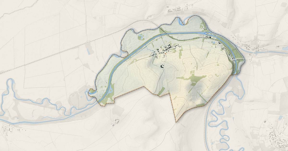 Portrait cartographique de Rilly-sur-Aisne : relief, eau, forêts, bâti et voies, calculés à partir des données de l'IGN