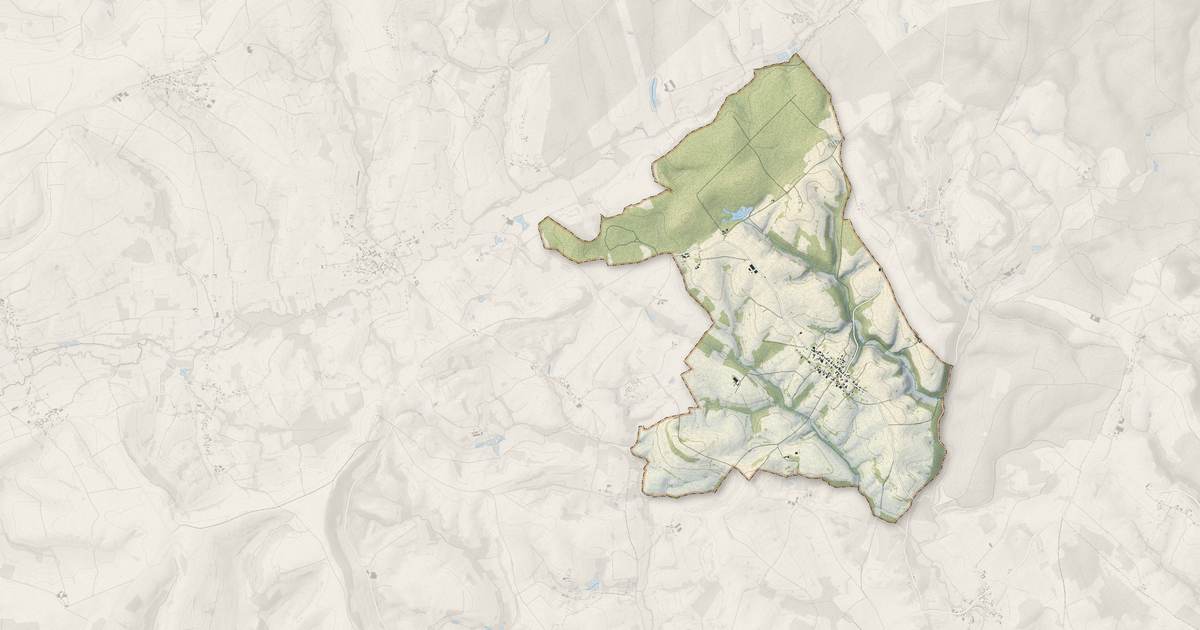 Portrait cartographique de La Romagne : relief, eau, forêts, bâti et voies, calculés à partir des données de l'IGN