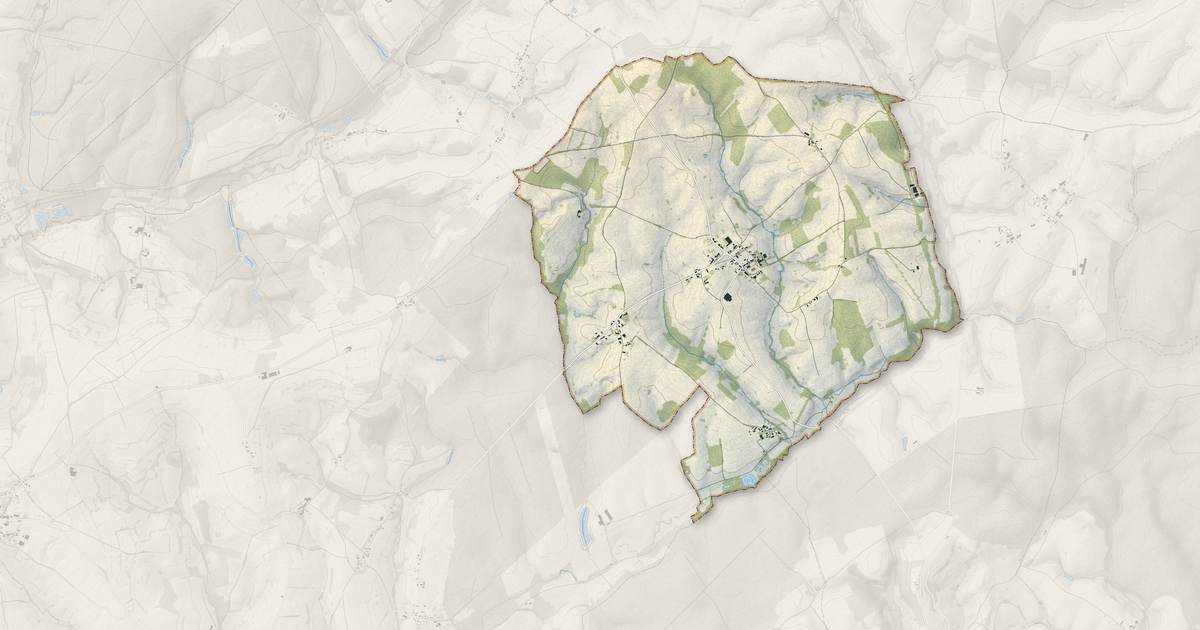 Portrait cartographique de Saint-Jean-aux-Bois : relief, eau, forêts, bâti et voies, calculés à partir des données de l'IGN