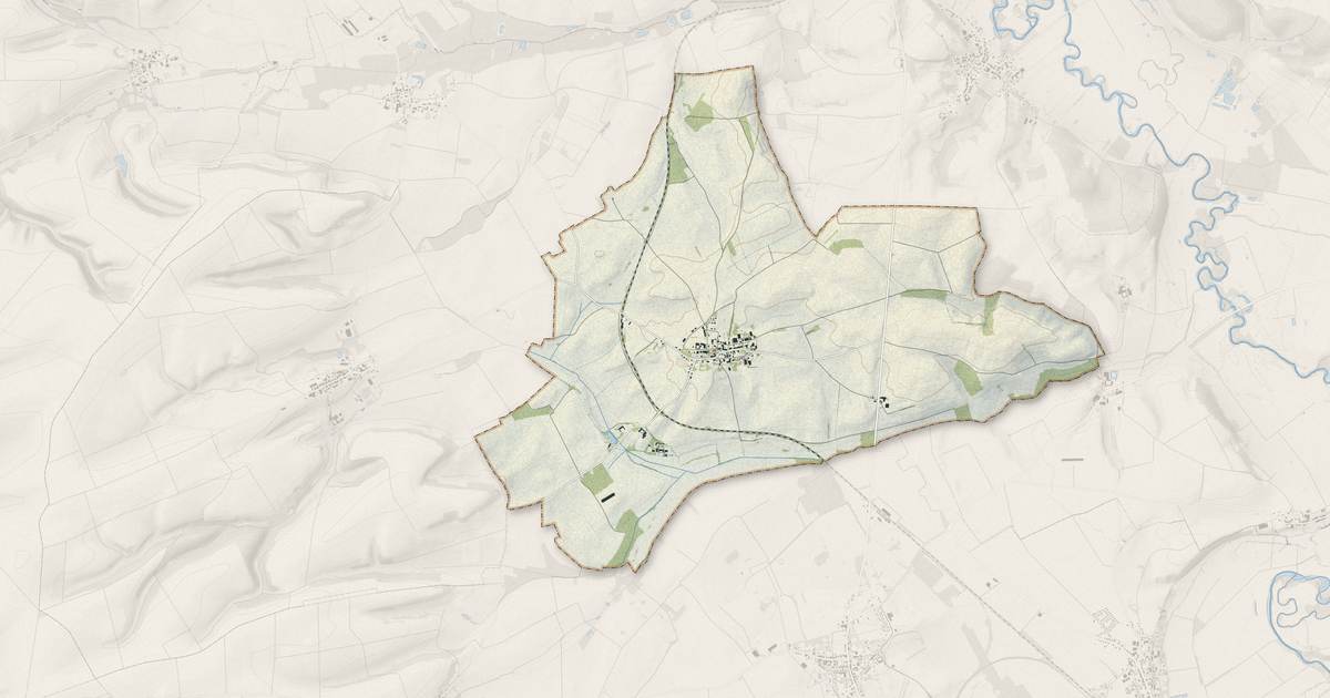 Portrait cartographique de Saint-Morel : relief, eau, forêts, bâti et voies, calculés à partir des données de l'IGN
