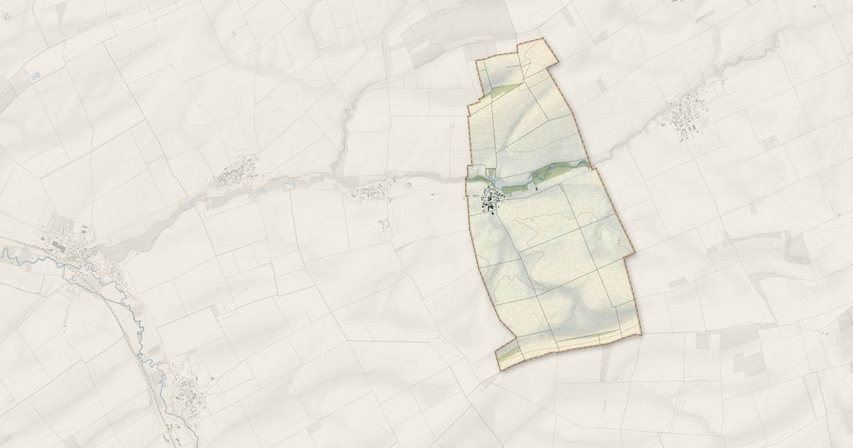 Portrait cartographique de Saint-Pierre-à-Arnes : relief, eau, forêts, bâti et voies, calculés à partir des données de l'IGN