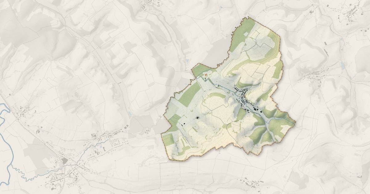 Portrait cartographique de Sapogne-sur-Marche : relief, eau, forêts, bâti et voies, calculés à partir des données de l'IGN