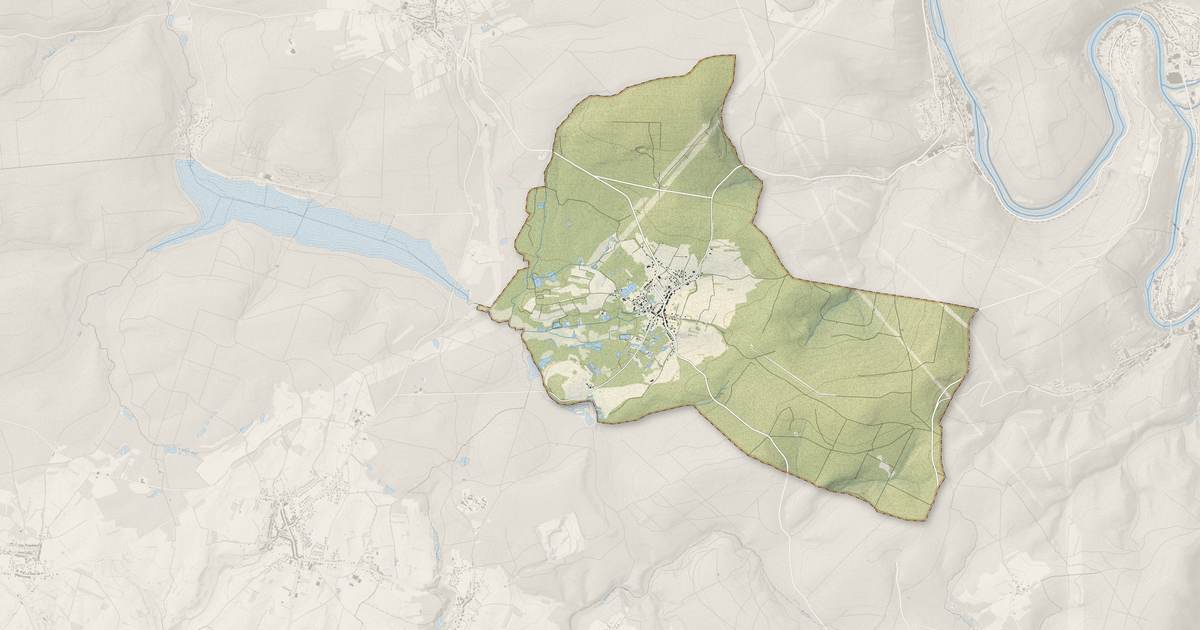 Portrait cartographique de Sécheval : relief, eau, forêts, bâti et voies, calculés à partir des données de l'IGN