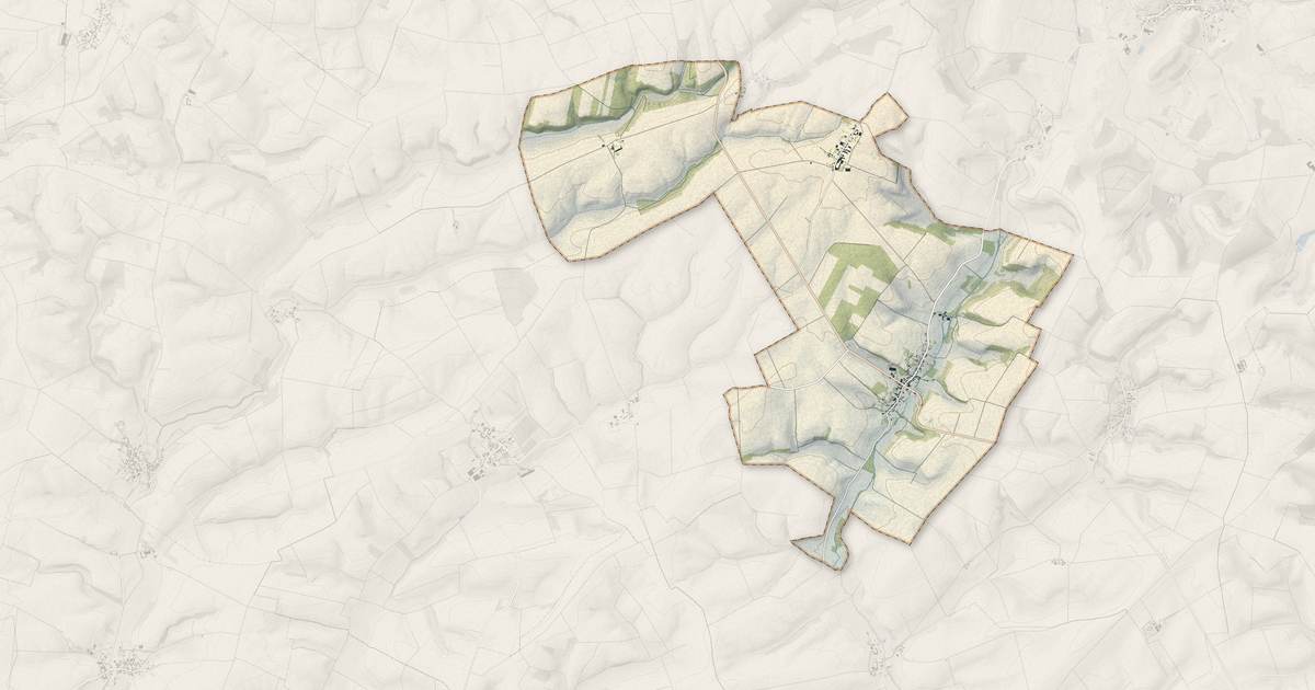 Portrait cartographique de Seraincourt : relief, eau, forêts, bâti et voies, calculés à partir des données de l'IGN