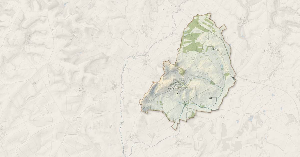 Portrait cartographique de Sery : relief, eau, forêts, bâti et voies, calculés à partir des données de l'IGN