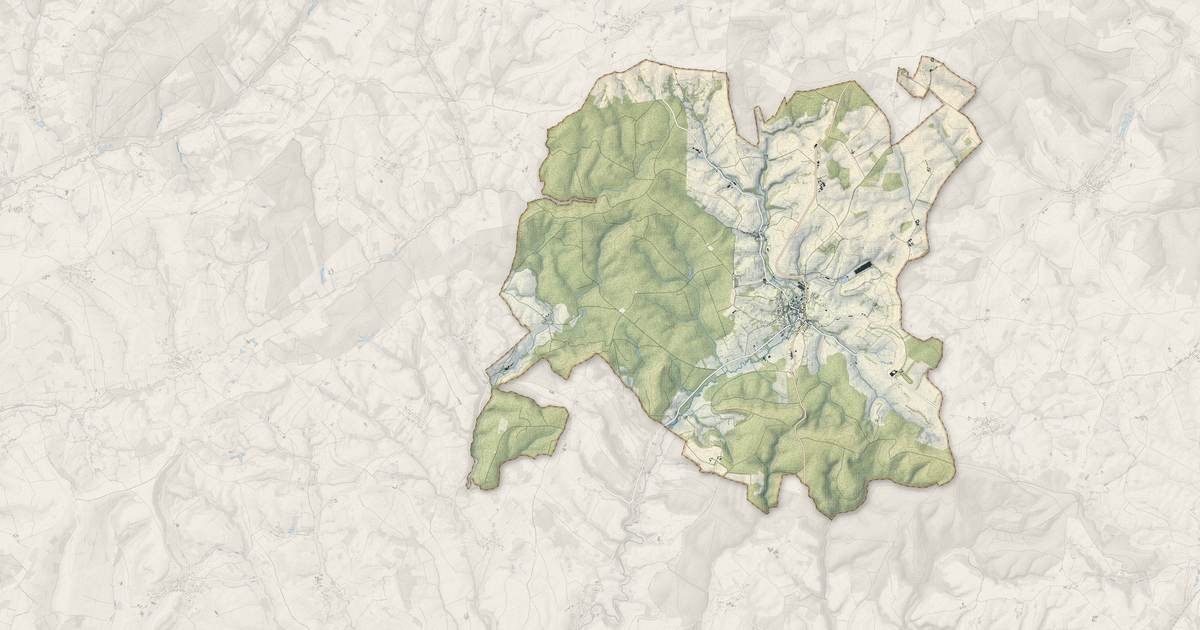 Portrait cartographique de Signy-l'Abbaye : relief, eau, forêts, bâti et voies, calculés à partir des données de l'IGN