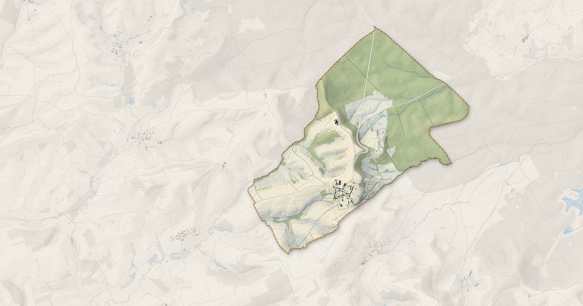 Portrait cartographique de Sommauthe : relief, eau, forêts, bâti et voies, calculés à partir des données de l'IGN